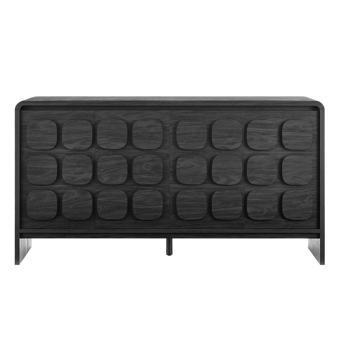 Curie 61" Black Sideboard