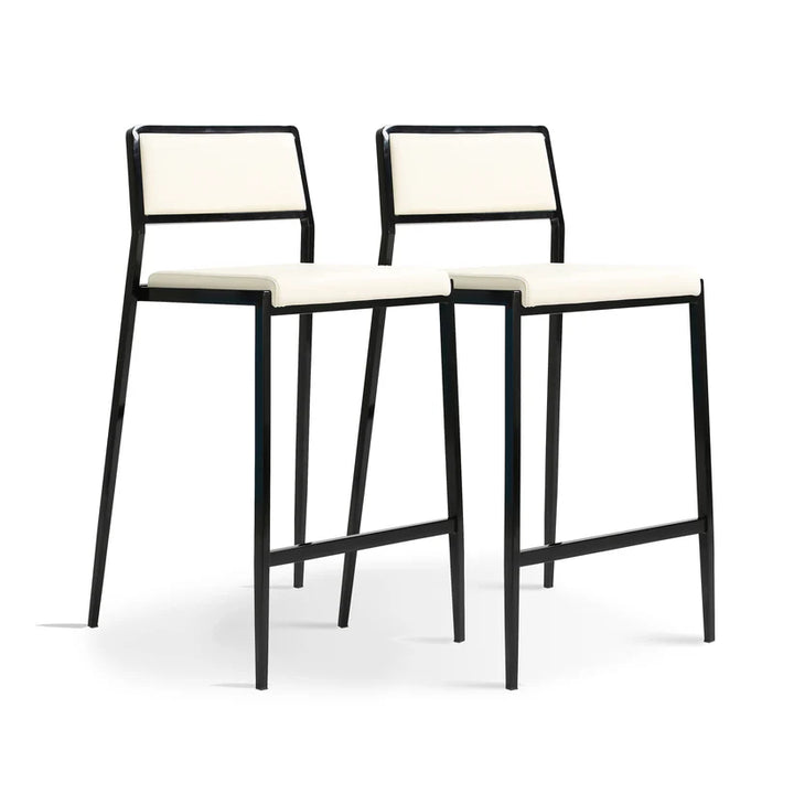 Geni Cream Stackable Counter Stool - Set of 2