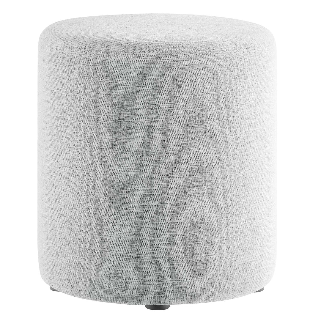 Jake 16" Round Upholstered Ottoman - Gray