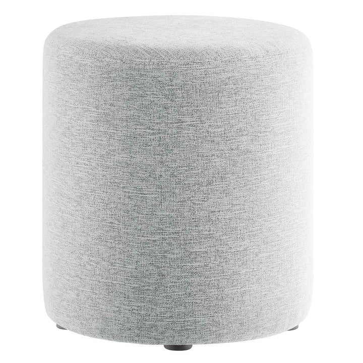 Jake 16" Round Upholstered Ottoman - Gray