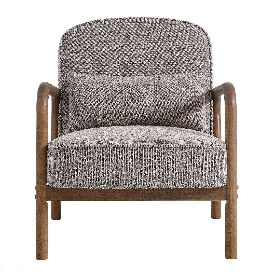 Harlin Boucle Upholstered Armchair - Taupe