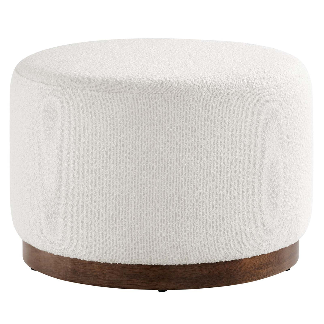 Denli 23" Round Boucle Ottoman