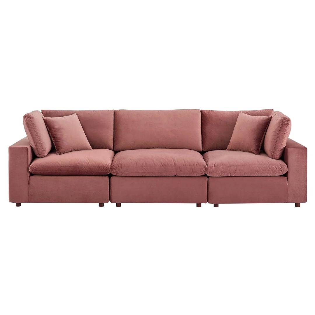 Lavish Performance Velvet 3-Seater Sofa