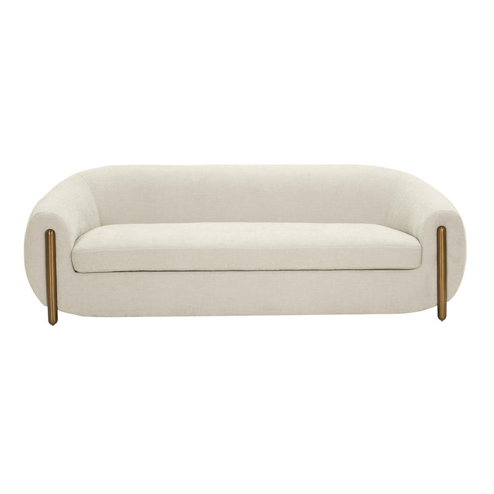 Olivia Cream Chenille Textured Sofa