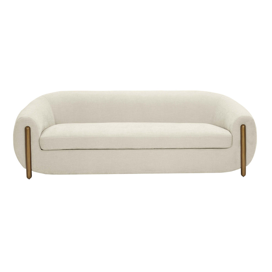 Olivia Cream Chenille Textured Sofa