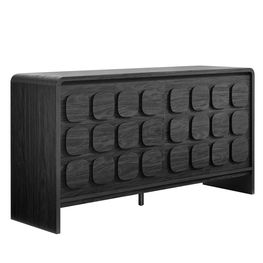 Curie 61" Black Sideboard