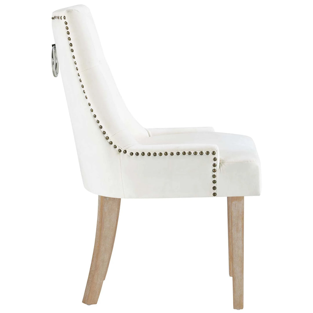 Aesop Velvet Dining Chair - Ivory