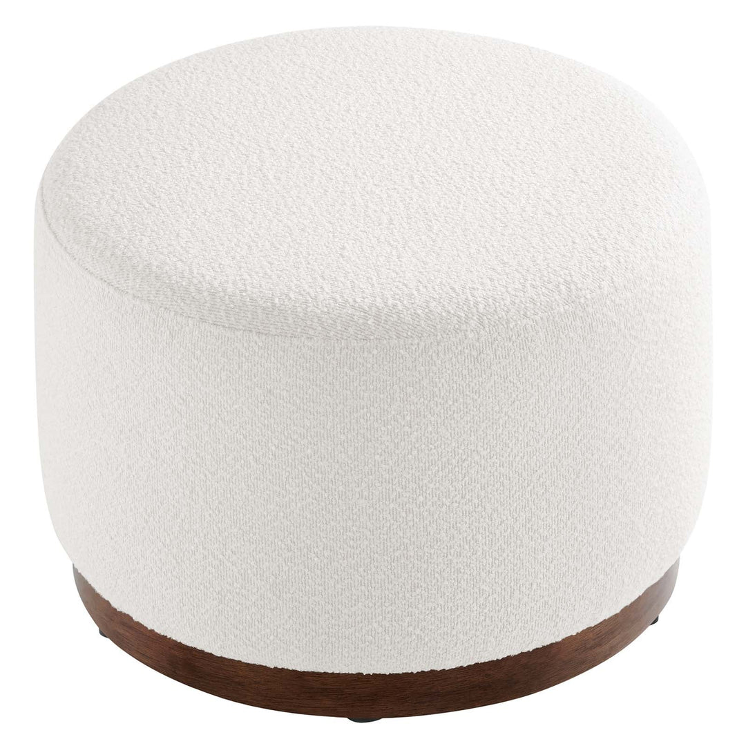 Denli 23" Round Boucle Ottoman