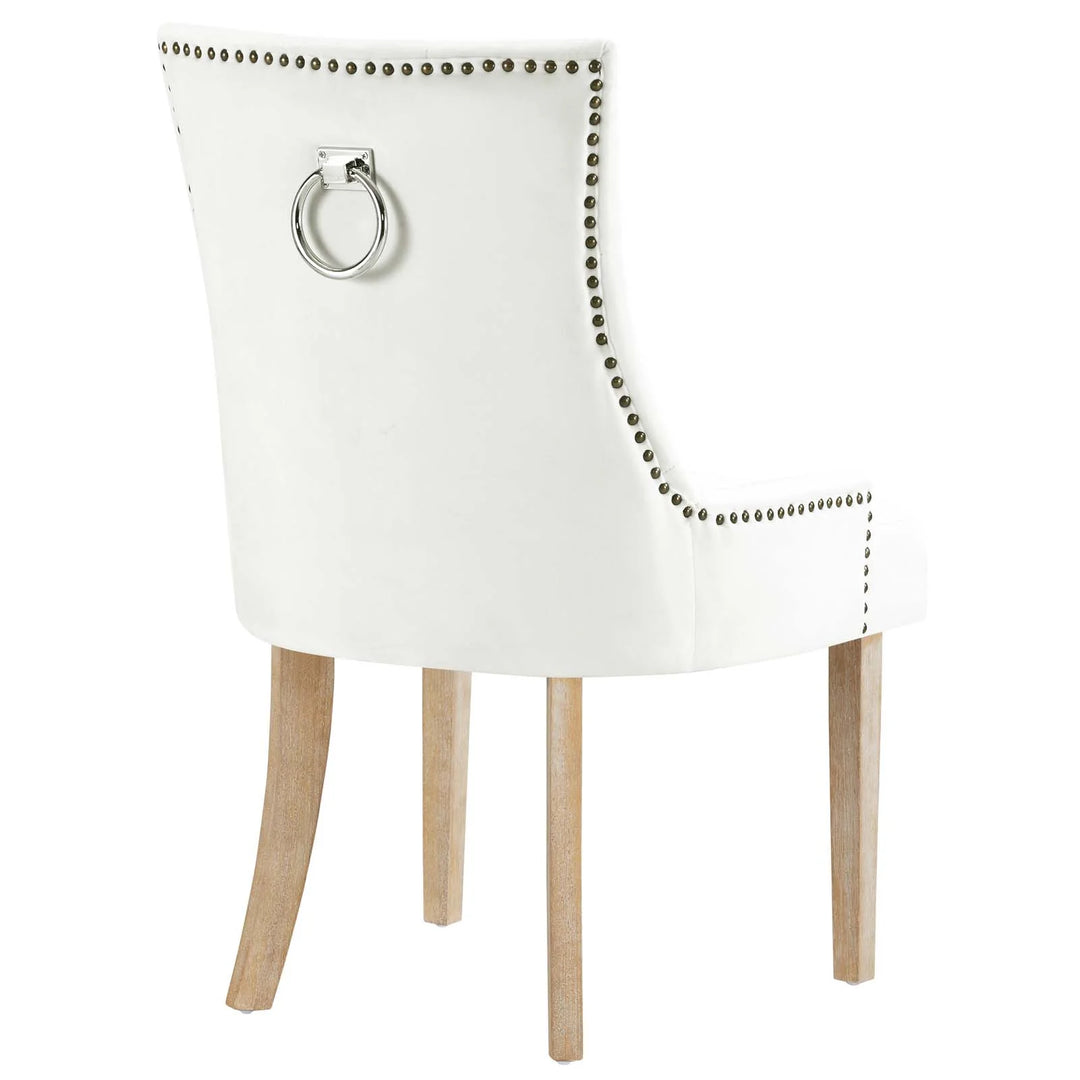 Aesop Velvet Dining Chair - Ivory