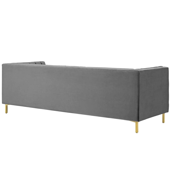 Tingen Channel Tufted Sofa - Gray