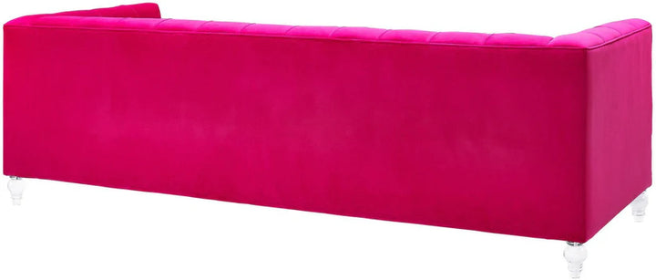 Kim Hot Pink Velvet Sofa