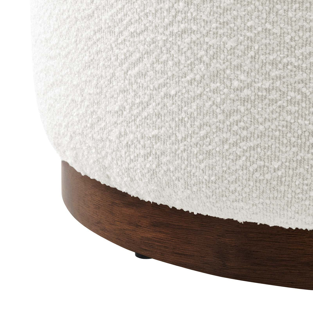 Denli 23" Round Boucle Ottoman