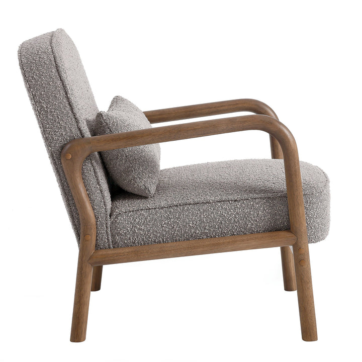 Harlin Boucle Upholstered Armchair - Taupe