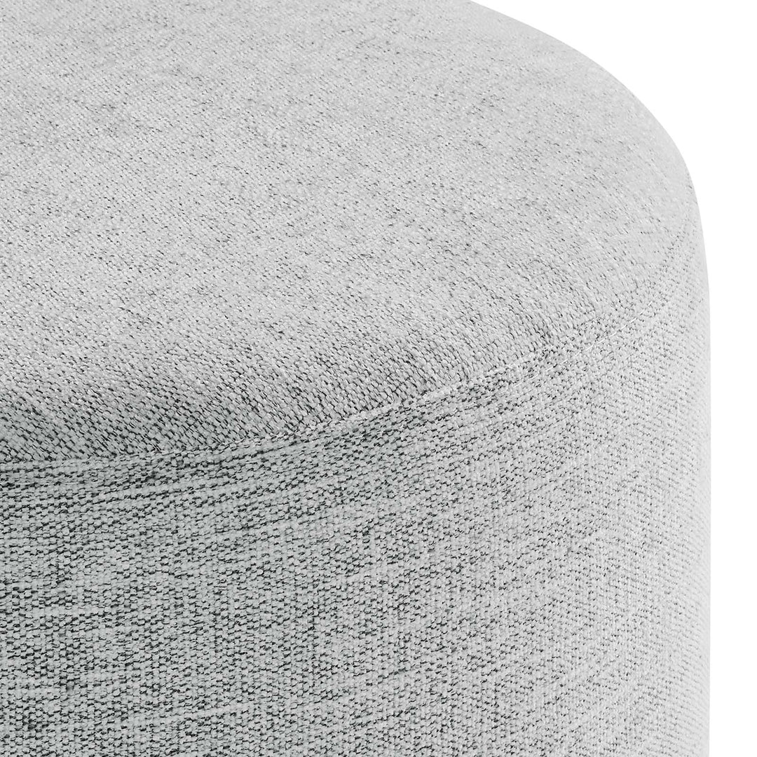 Jake 16" Round Upholstered Ottoman - Gray