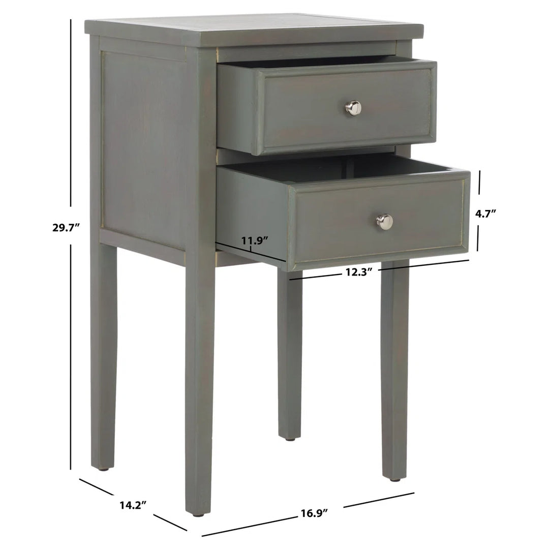 Joanna Solid Wood 2 - Drawer End Table