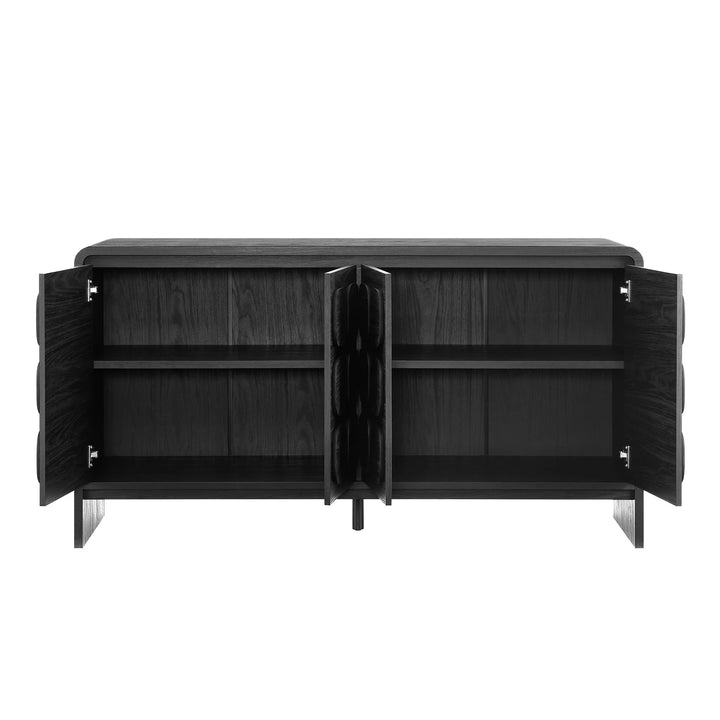 Curie 61" Black Sideboard