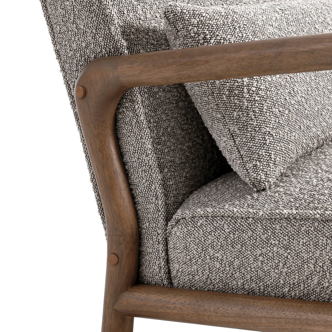 Harlin Boucle Upholstered Armchair - Taupe