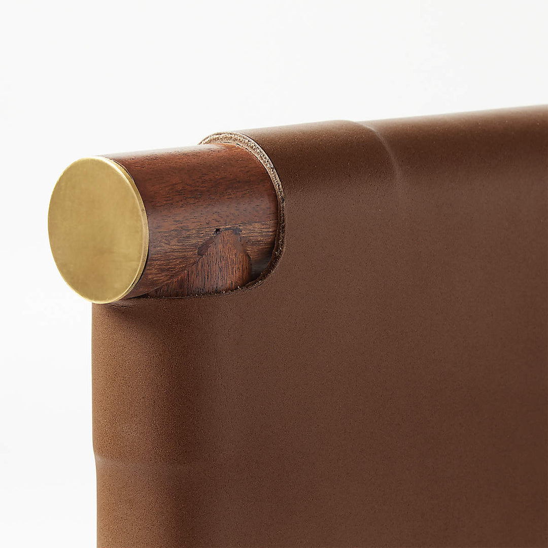 Curator Brown Leather Queen Bed