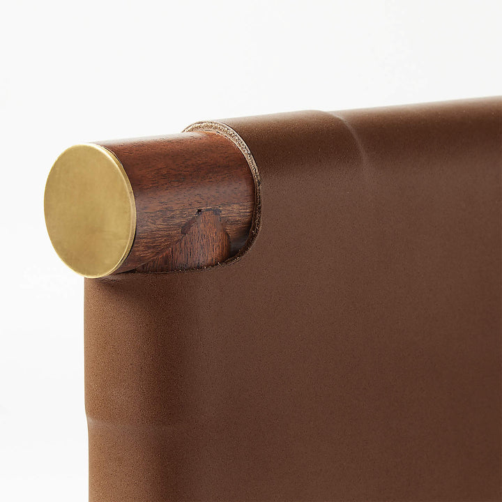 Curator Brown Leather Queen Bed