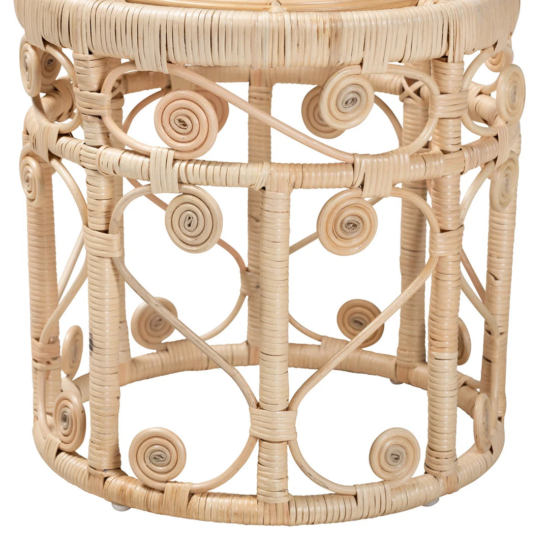 Cabble Frame Rattan Nesting Tables
