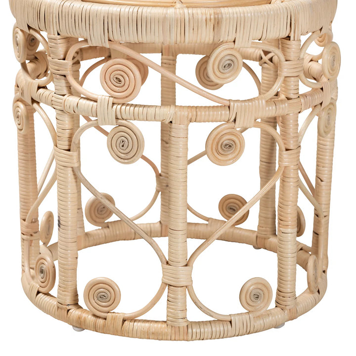 Cabble Frame Rattan Nesting Tables