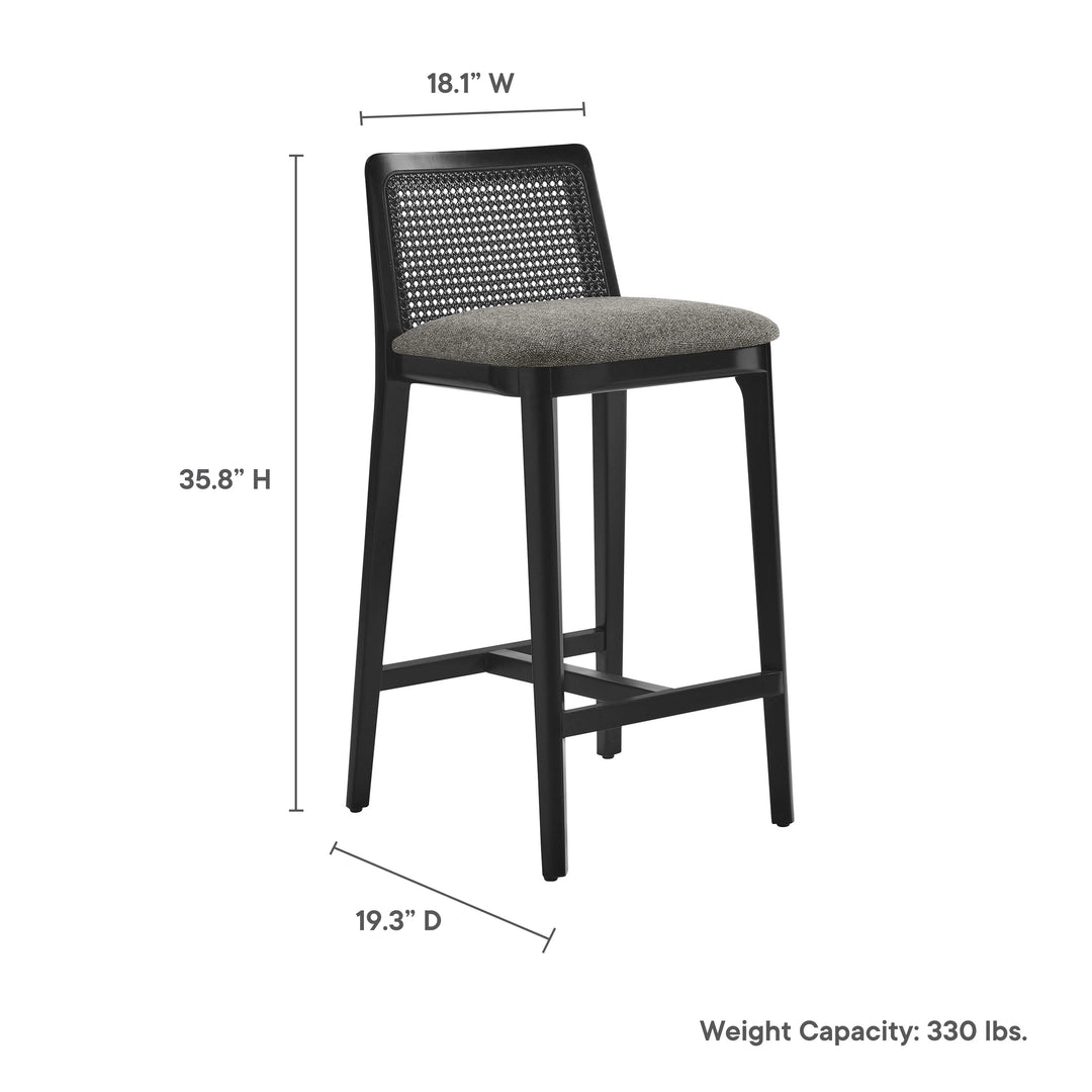 Cana Black and Gray Counter Stool