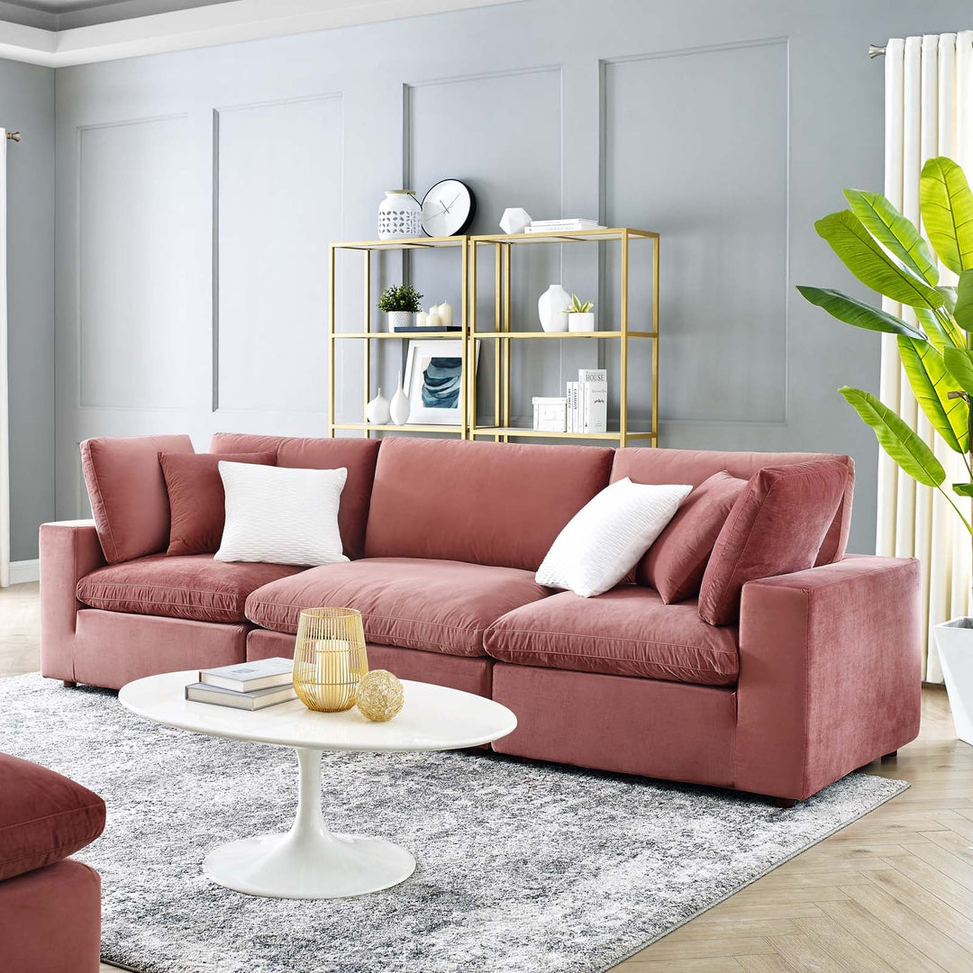 Lavish Performance Velvet 3-Seater Sofa