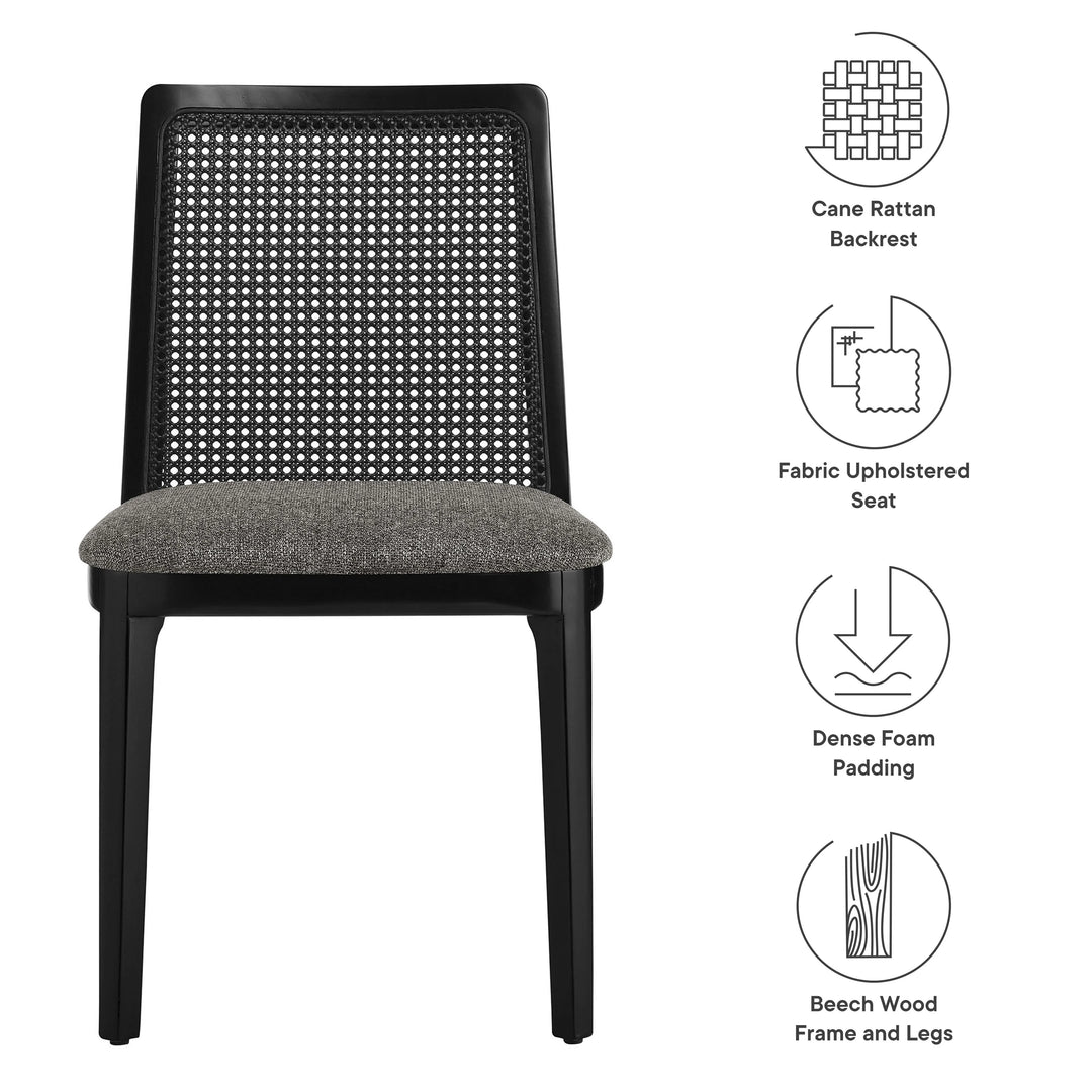 Cana Black and Gray Dining Side Chair