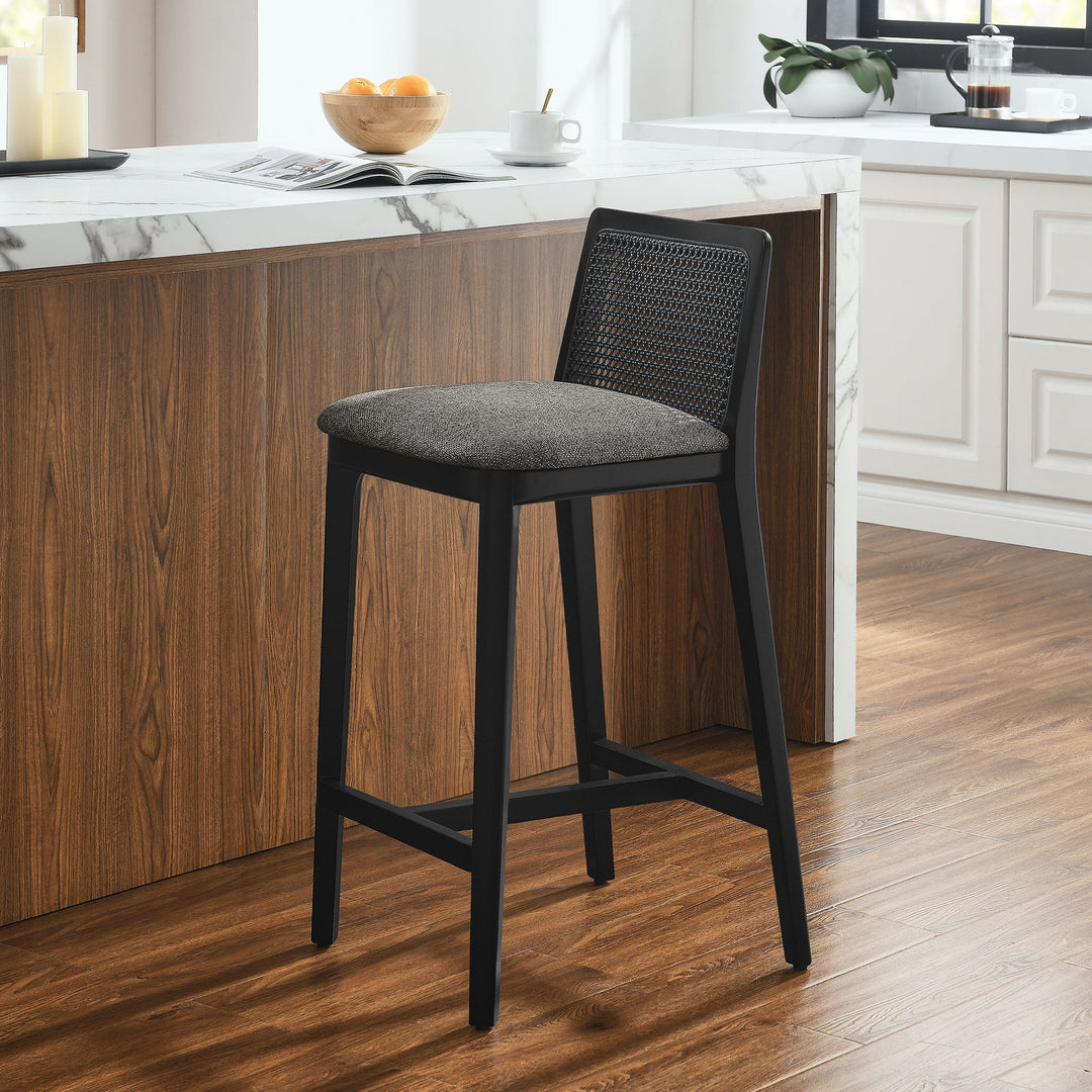 Cana Black and Gray Counter Stool