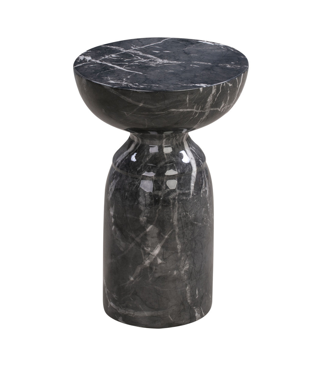 Erune Black Marble Side Table