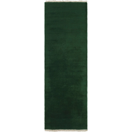 Evergreen Elegance Handcrafted Runner Rug