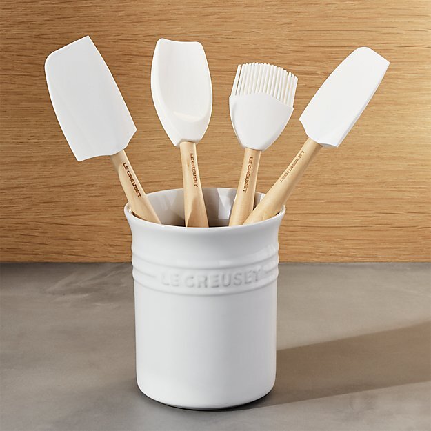 Le Creuset White 5 Piece Utensil Crock SetSpecial