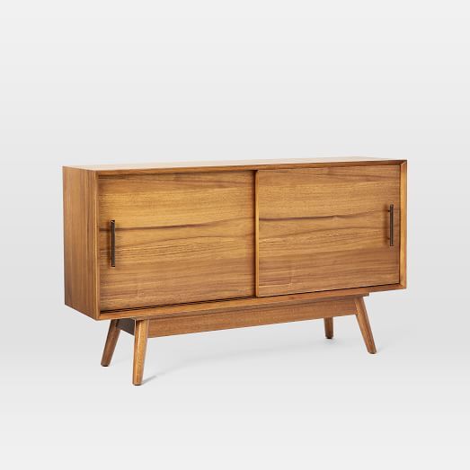 Mid Century Narrow Media Console