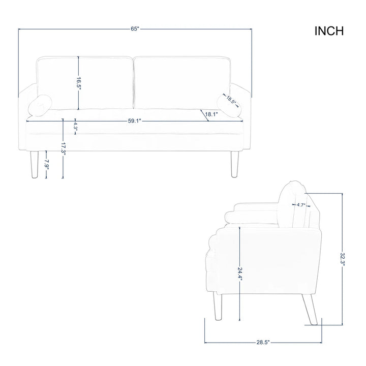 65 Inch Sofa