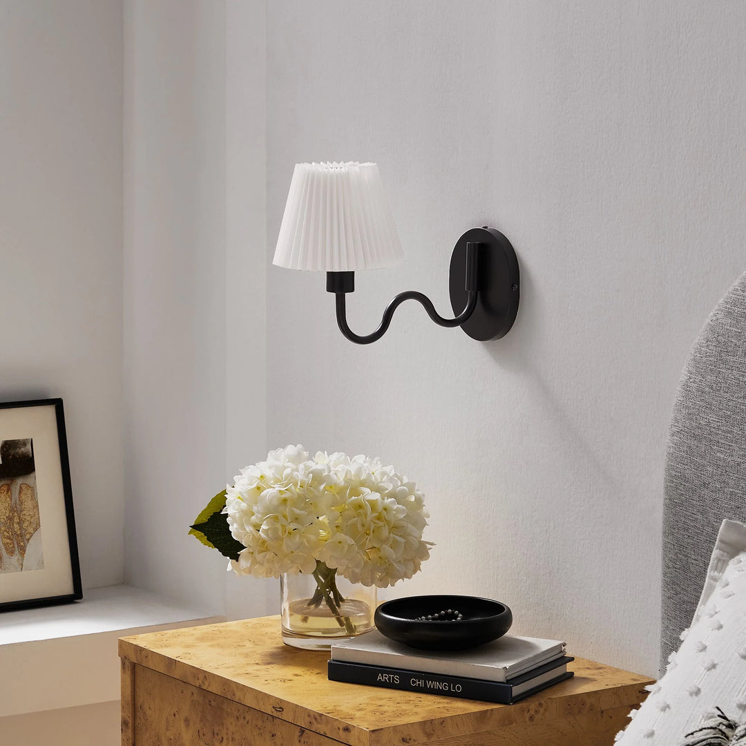 Wanda Squiggle Arm Wall Sconce - Black