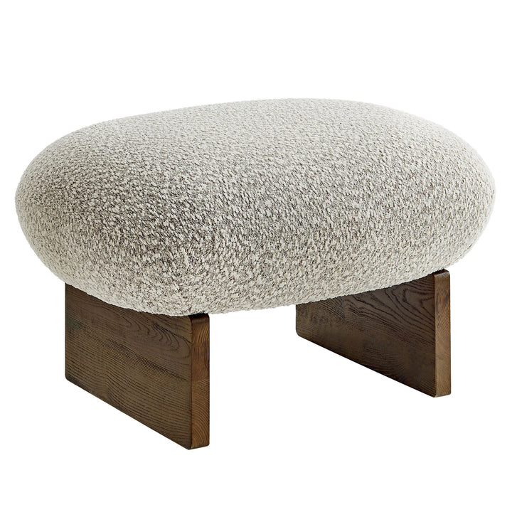 Luna Boucle Chair and Ottoman