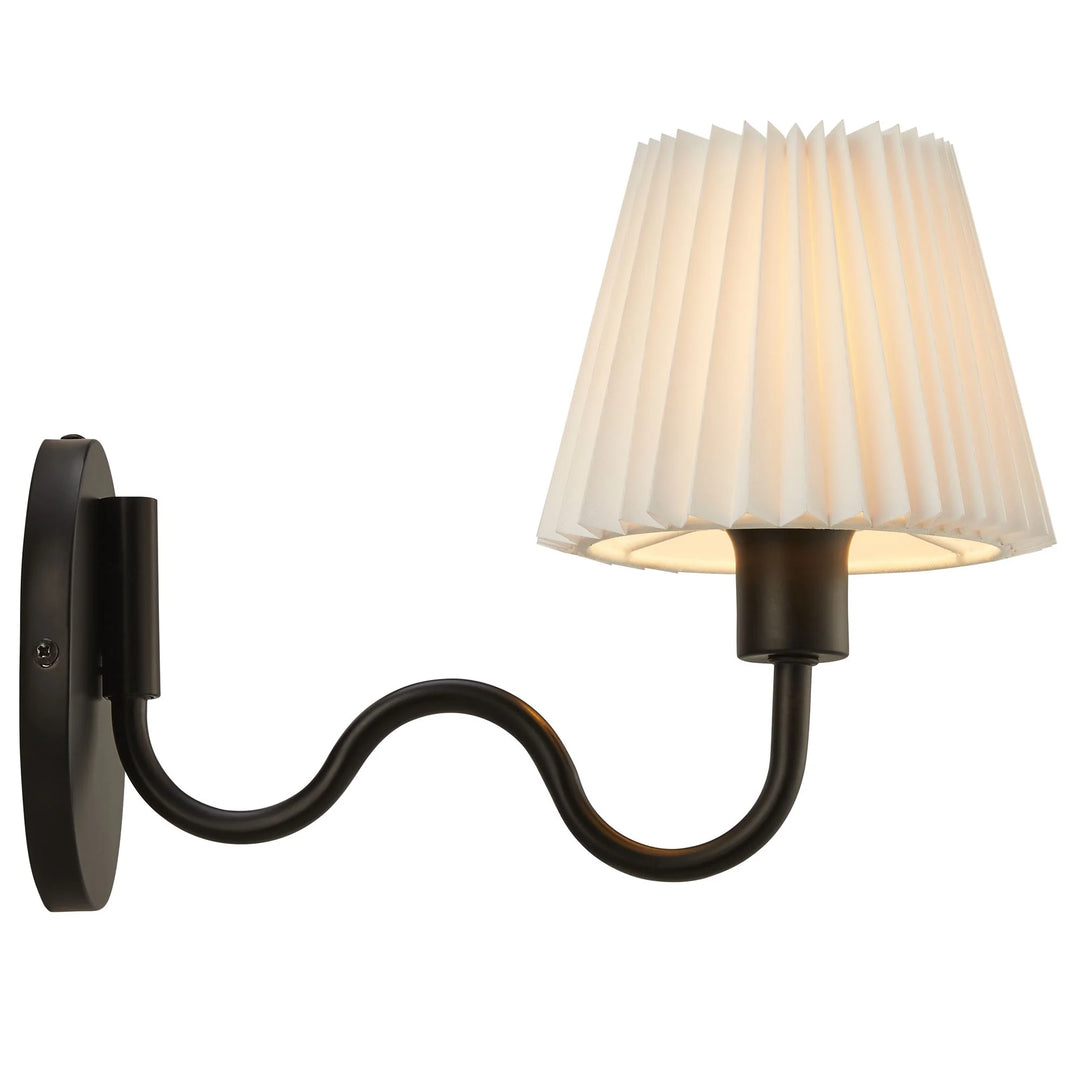 Wanda Squiggle Arm Wall Sconce - Black