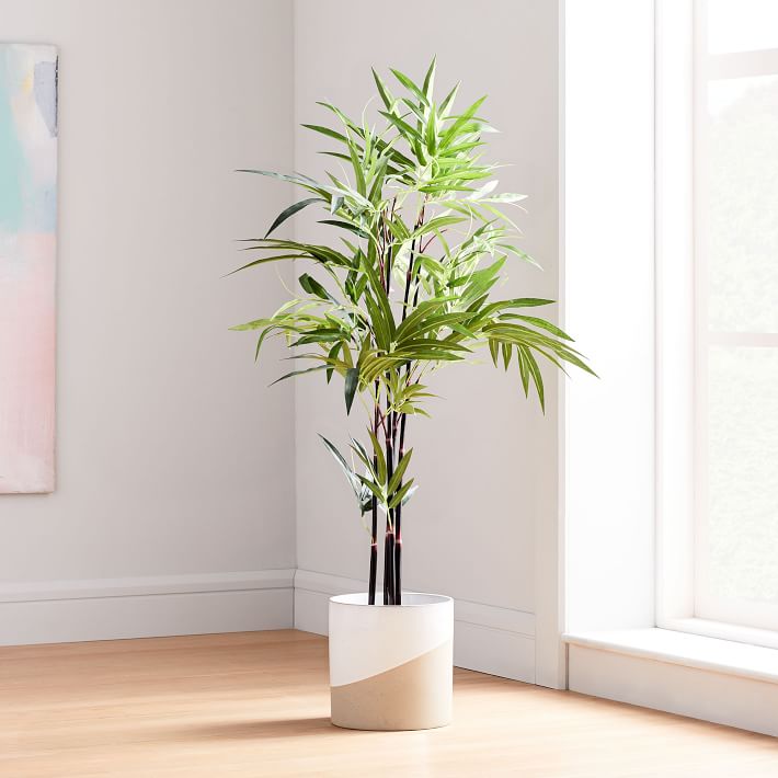 Faux Potted Green Fern Plant Tree