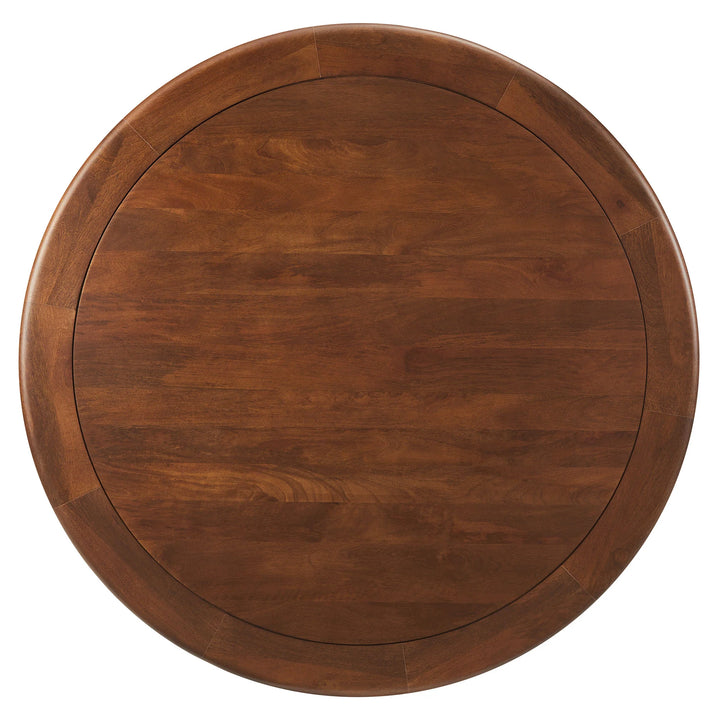 Nalita 48" Round Dining Table - Black/Walnut