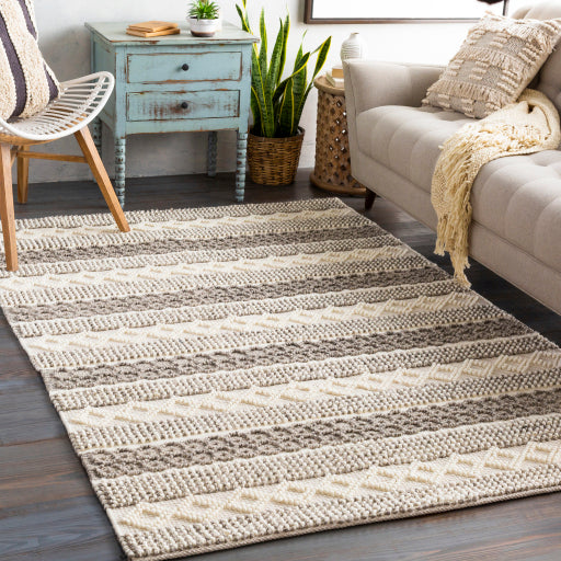 Farmhouse Neutrals Finespun Foliage Handmade Rug