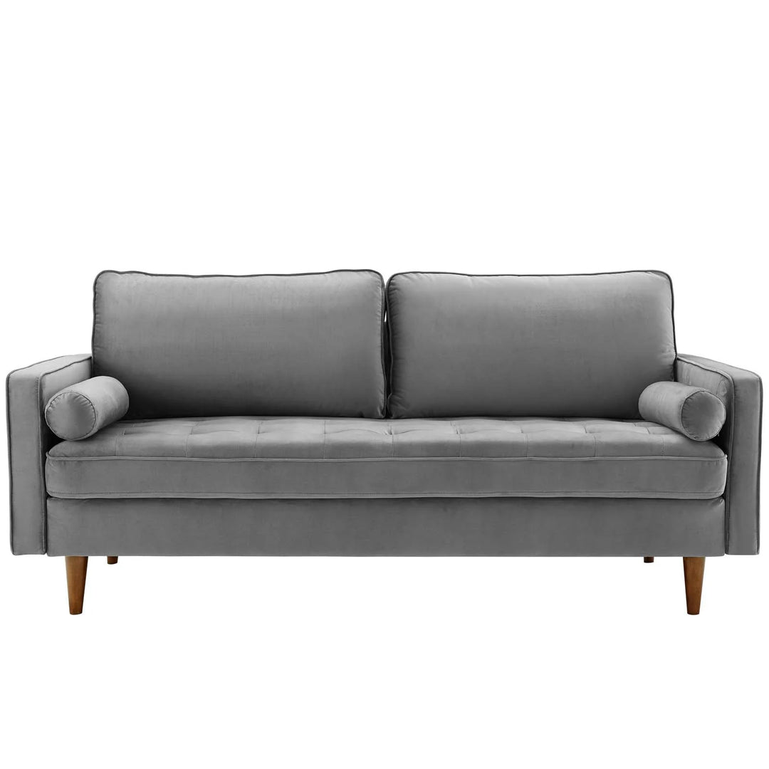 Alvour Performance Velvet Sofa - Gray