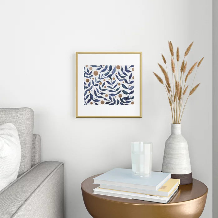Watercolor berries and branches Art Print