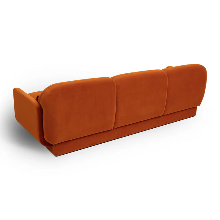 Aura Rust Orange Velvet Sofa