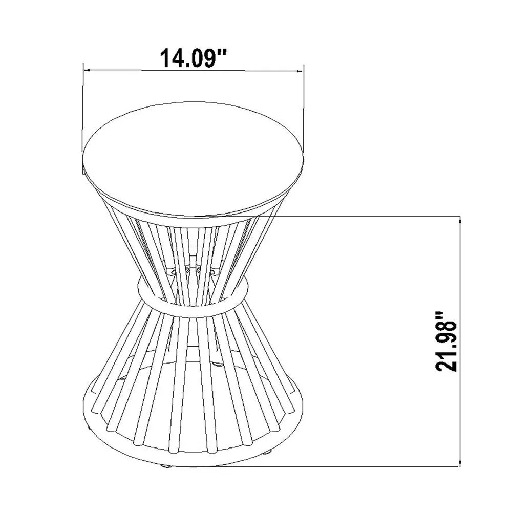 Aloysia Rattan End Table White
