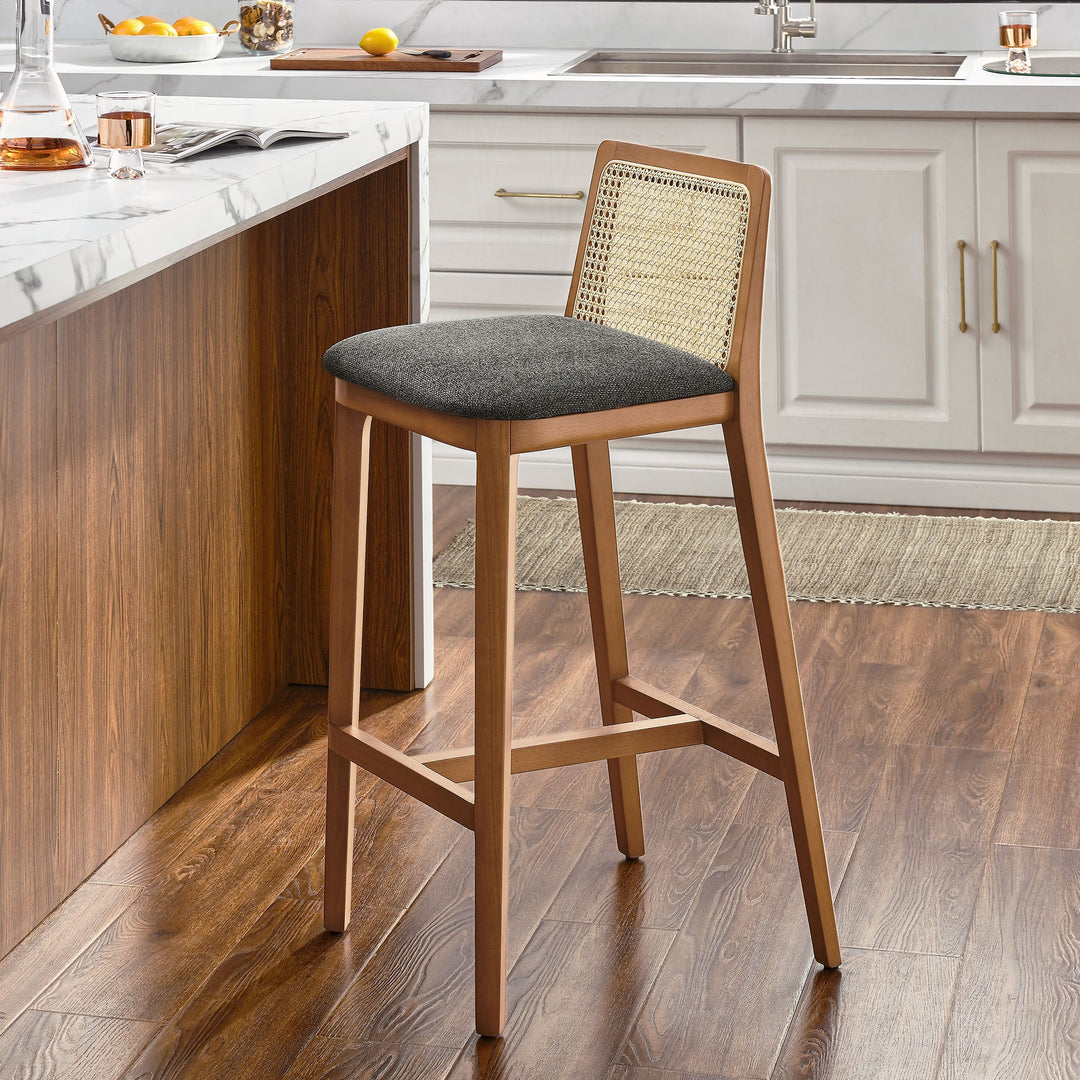 Cana Honey and Gray Bar Stool