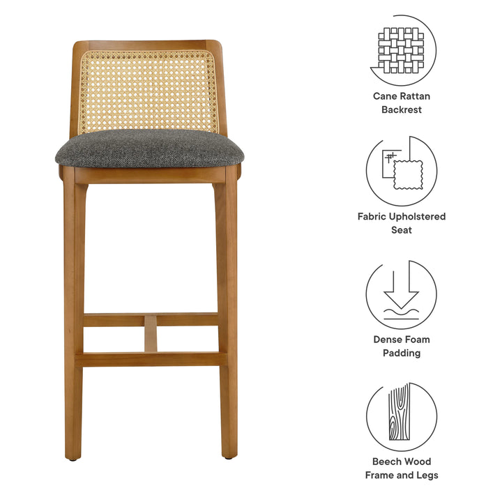 Cana Honey and Gray Bar Stool