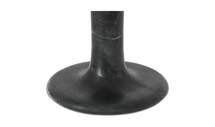 Ezra Tall Candle Holder Black Veined Marble