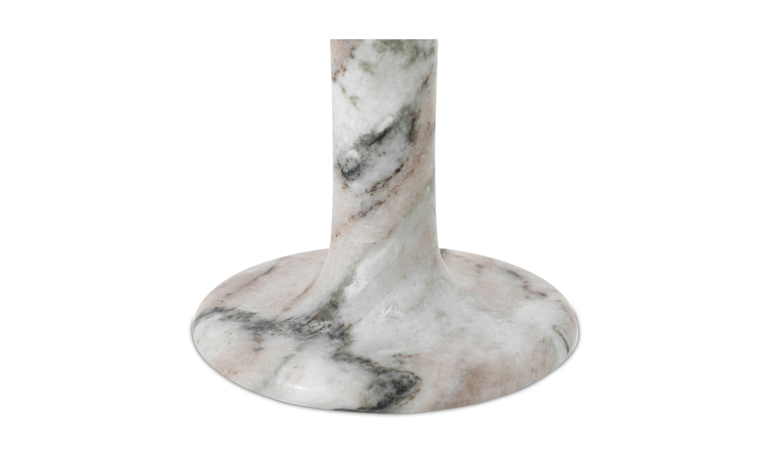 Ezra Tall Candle Holder Brown Torrent Marble