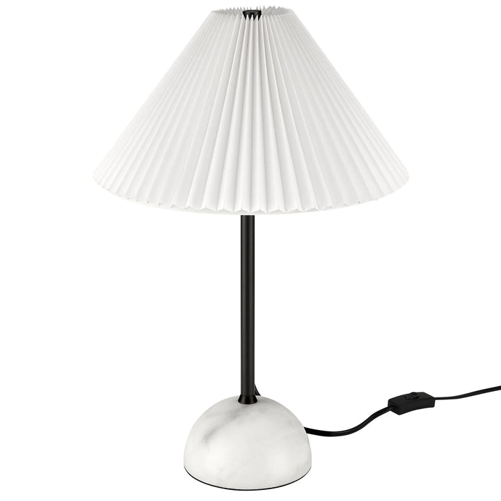 Lilia Marble Dome Table Lamp - Black