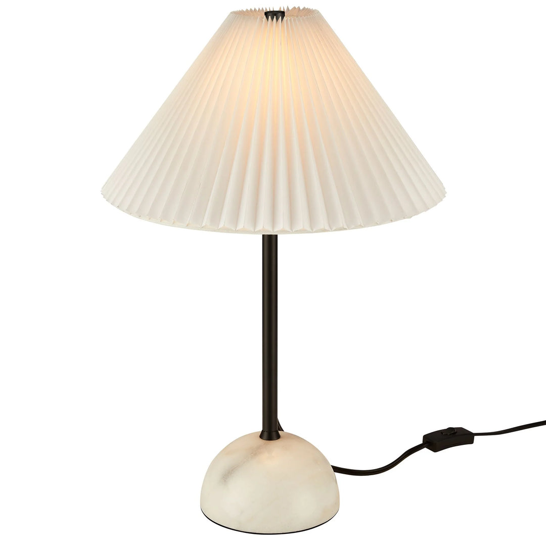 Lilia Marble Dome Table Lamp - Black